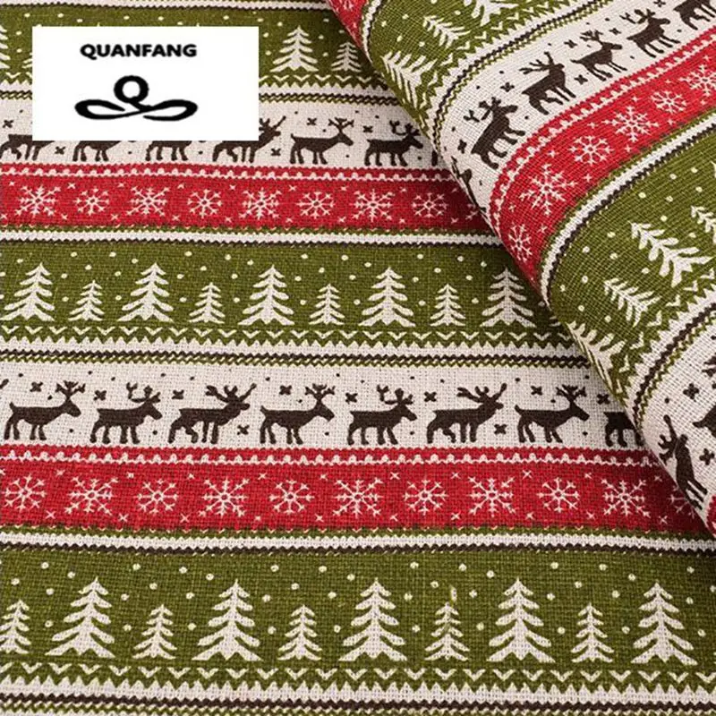 Ткань из хлопка и льна с принтом для шитья квилтинга ткань штор сериала сделай