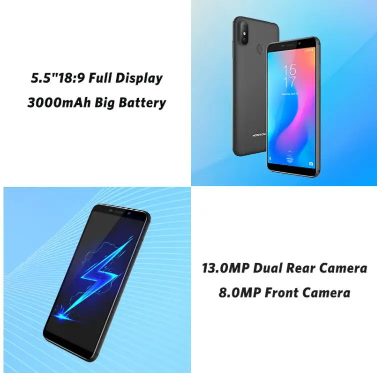 Флэш продажи HOMTOM C2 4G LTE Android 8 1 мобильный телефон 5 дюйма MT6739 4 ядра 2 Гб Оперативная