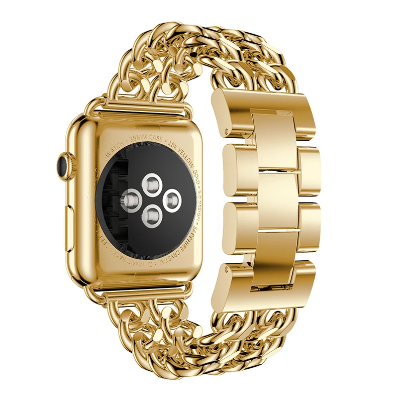 Ремешок WoseaFit для Apple Watch 38 мм 40 мм 42 мм 44 мм группа серии 1 2 3 4 сплав цепь стиль браслет ремень браслет