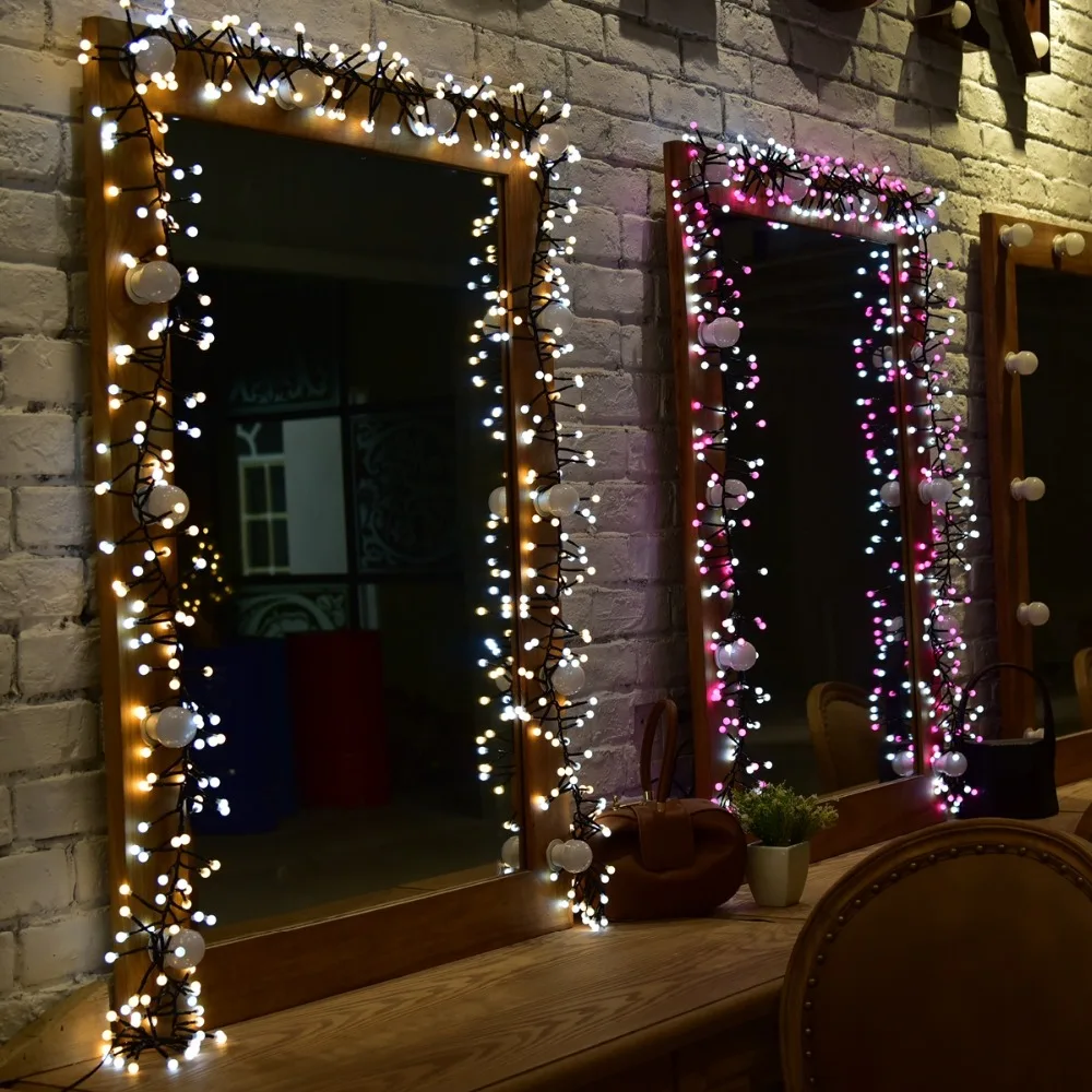 [Seven Neon]3 м 400 светодиодный светильник теплый белый и фейерверк