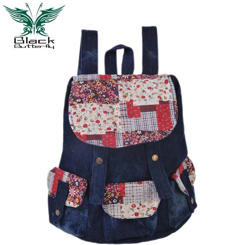 2017 Бренд Корейский Холст Печати Рюкзак Женщины Школьные Сумки для Девочек