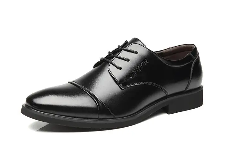 Бесплатная доставка Весна-Осень 2019 деловая модельная кожаная обувь