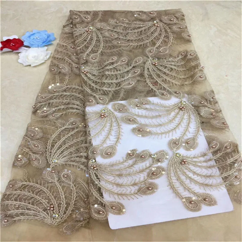 Горячая Распродажа французское кружево 5 ярдов/Лот дешевые африканские блестки