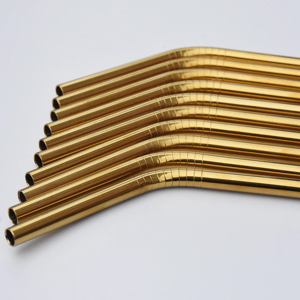 WOWSHINE factory new gold Нержавеющая сталь 304 Питьевая соломка 10 шт./лот посудомоечные