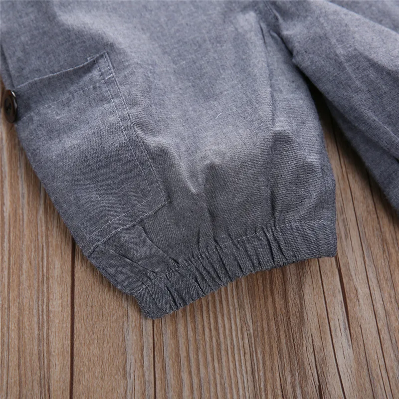 Одежда для маленьких мальчиков футболка + штаны на подтяжках комплект из 2