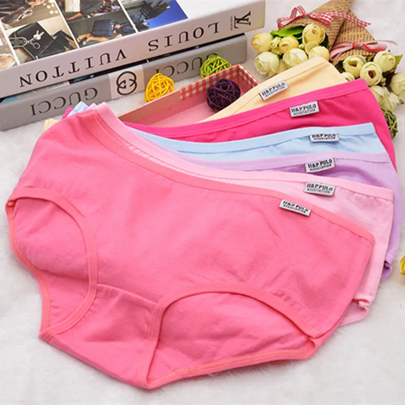 

10 Fashion Cotton panties women's Children's Girls Underwear Breathable Lingerie Striped Kids shorts priefs Comfort Multi-color