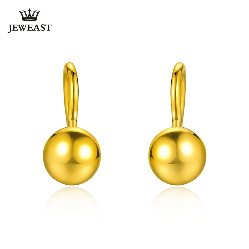 Серьги HMSS 24k из чистого золота с искусственным верхом высококлассные круглые