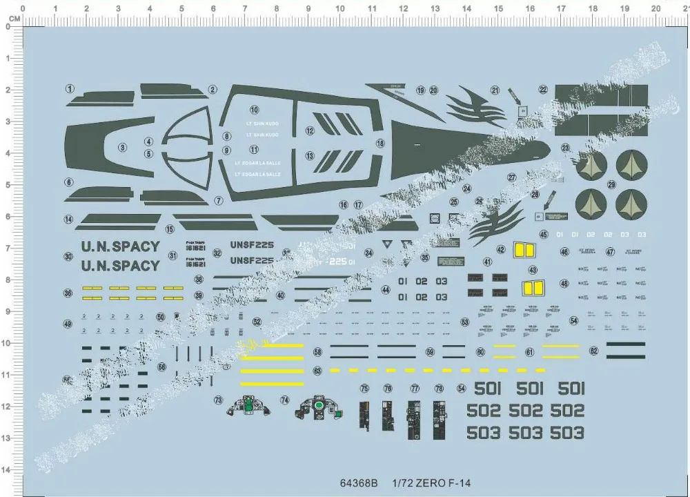1/72 Macross Zero F 14 набор моделей водяных наклеек|Наборы для сборки моделей| |