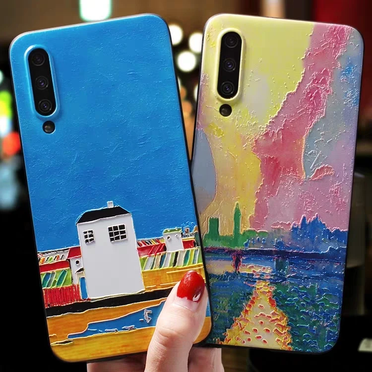 Чехол для Samsung A50 A70 A40 A30 A20 A10 чехол Galaxy a50 милый черный синий телефона с 3d