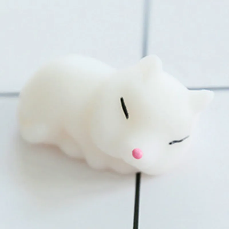 Милый мягкий Кот, лиса, облако, сжимающая игрушка, мочи, исцеляющая забаву, детская игрушка, пресс-релейер, Декор, животные, новинка, игрушки, анти-деком, пресс-ион - Цвет: white fox