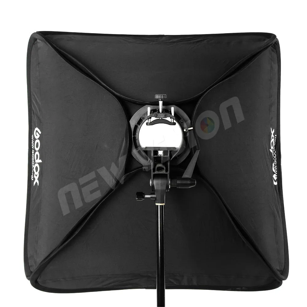 Софтбокс Godox 40x40 см диффузор с S-образным кронштейном держатель Bowens для вспышки