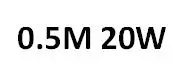 0i5M 20W 1) 220V размораживания нагревательной проволоки для охлаждения дом холодильных установок для слива воды обогреватель 0,5 м-10 м 20 Вт-400 Вт 7x5 мм-60C для 200C - Цвет: 0i5M 20W