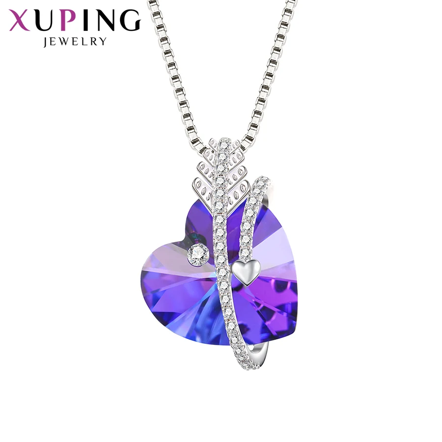 11 Xuping Романтический подвеска в форме сердца ожерелья Мода кристаллами от Swarovski