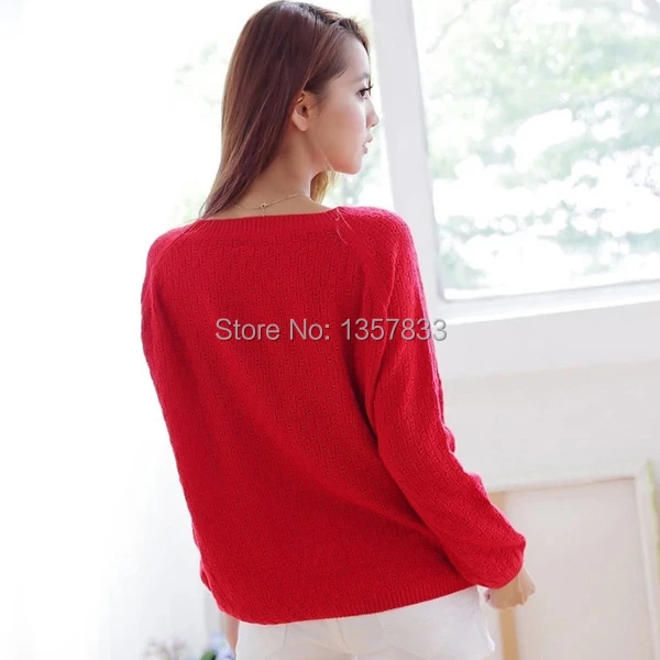 FREE SHIPPING hight quality chic O Neck sweater /blends cardigan /women pullover ladies hoddies women sweaters 2014 new fashion | Женская