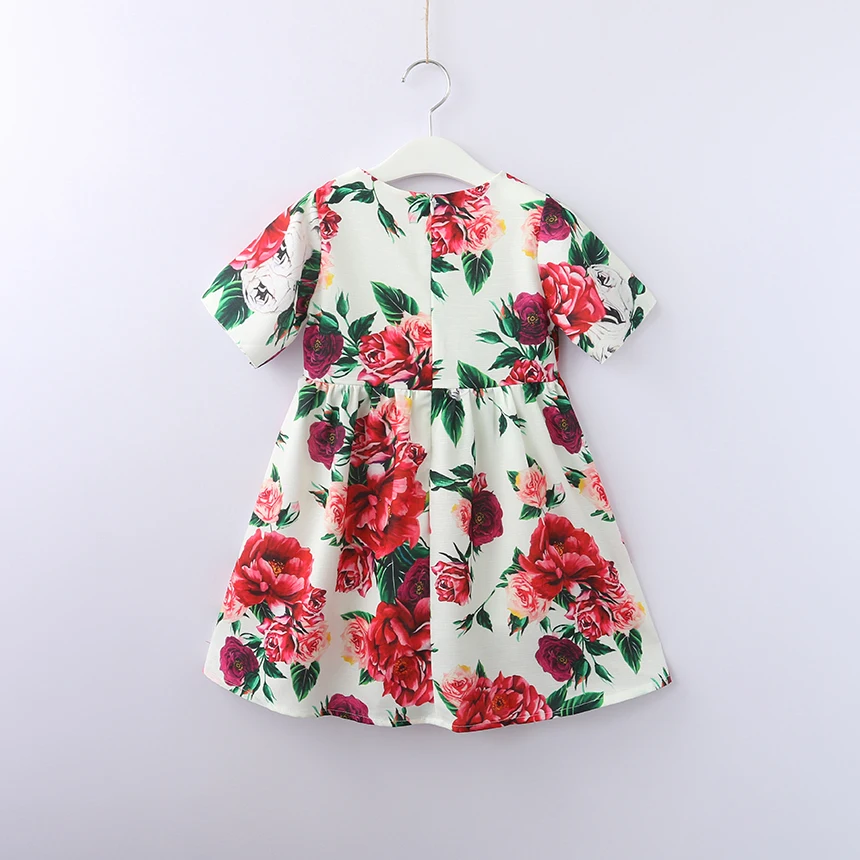 Детские платья для девочек летняя одежда принцессы маленьких Платья с цветочным