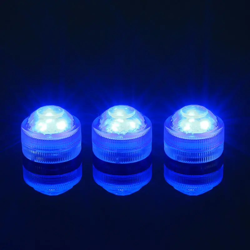 

New 10pcs/Lot Super Bright 3LED Submersible Waterproof Mini LED Tea Light Candle Lights For Wedding party decoration Vase Light