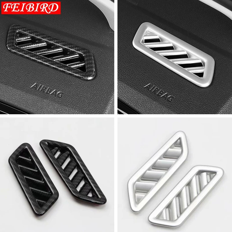 Auto Accessory Side Air Conditioning AC Outlet Vent Frame Cover Trim Matte Carbon Fiber For Volkswagen T-Roc T Roc 2018 - 2021 | Автомобили