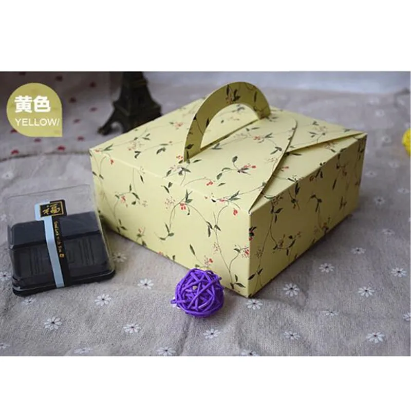 10 шт. печенья Бумага коробка для буфами на рукавах яичный пирог с ручкой