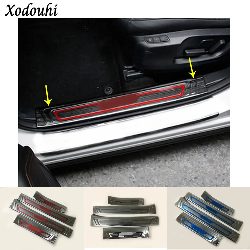 

Car Part Cover Stainless Steel Pedal Door Sill Scuff Plate Inner Built Threshold For Mazda CX-3 CX3 2016 2017 2018 2019 2020