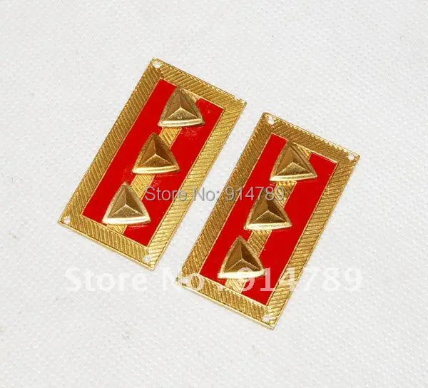 WWII китайский КМТ Гоминьдан армейского капитана вкладки для воротника 32040|tab|tab 4 |