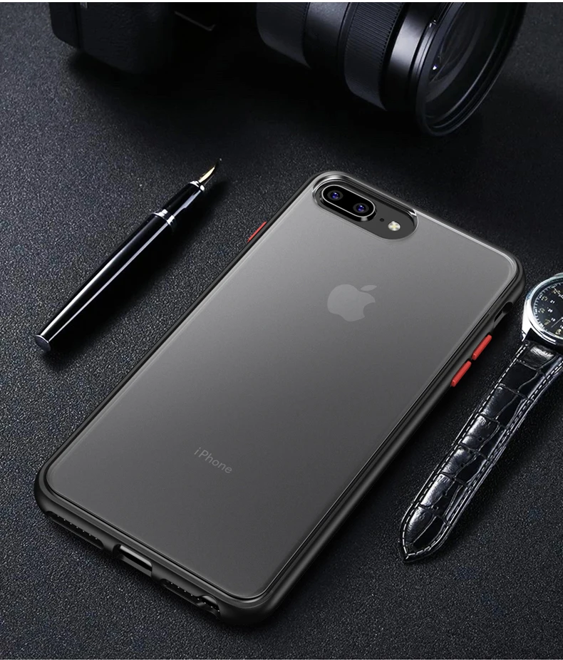 Для iPhone 8 7 чехол Magic Shadow IPAKY 6 6s Plus чехол с цветными кнопками Мягкий Бампер PC Гибридный противоударный чехол для iPhone 8 7 Plus чехол