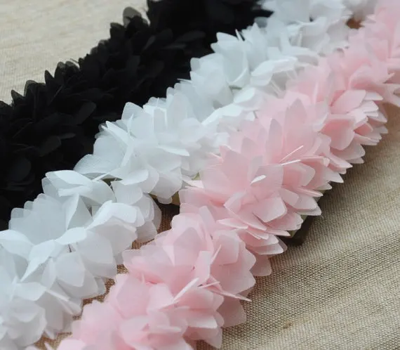 

5 ярдов с белыми шифоновыми листьями, розовые 3D Свадебная лента на стул свадебные декорации, модификация свадебного платья