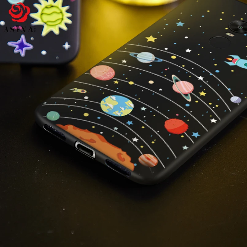 ASINA Silicone Case For Xiaomi Redmi Note 6 Pro Funda Stars And Space Bumper 4x 5 Plus Shockproof Capa | Мобильные телефоны и