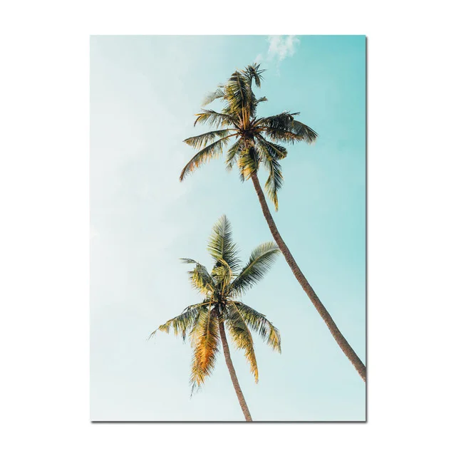 YN1184-02 Холст Картина вид на море Wall Art Palm плакат с изображением дерева HD печати поп-фотографии для Гостиная Nordic Стиль декорации домашнее украшение - Цвет: YN1184-02
