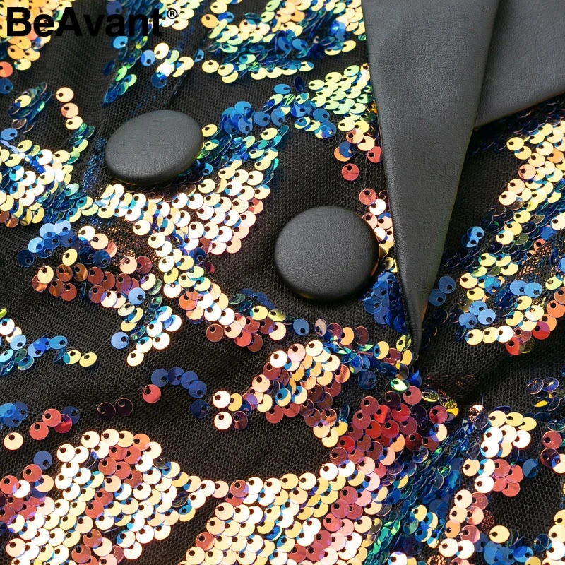 BeAvant сексуальное Клубное вечернее платье с пайетками женское 2018 Сплит винтажное