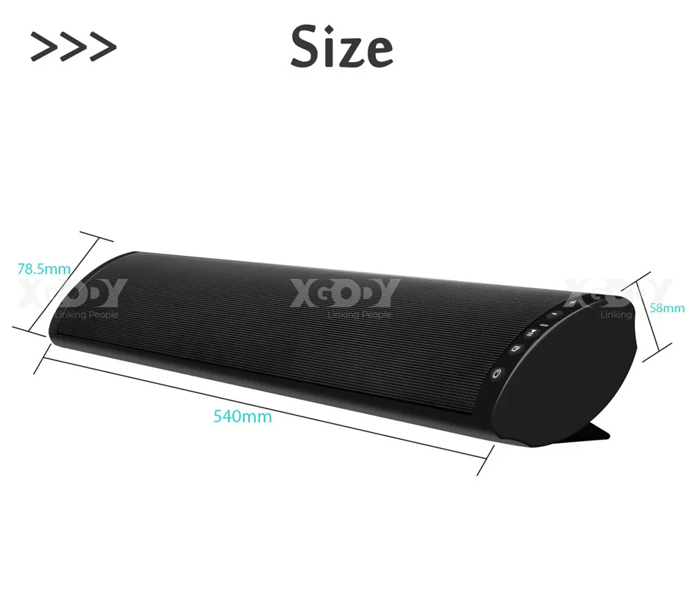 XGODY BS-41 20 Вт звуковая панель телевизора настенный Стол Bluetooth 5,0 беспроводной динамик объемный бас громкий динамик поддерживает TF AUX оптический