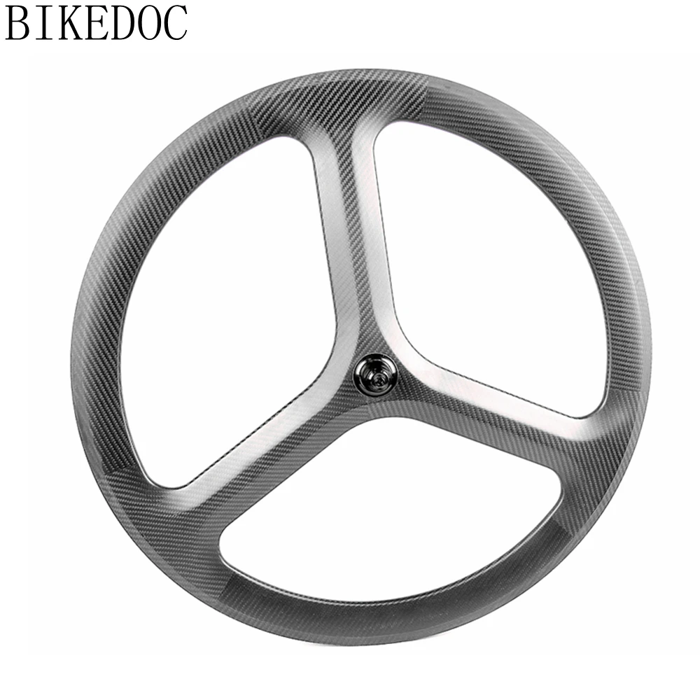 BIKEDOC карбоновые колеса 700C 3-спицевые Ширина 25 мм трехспицевые зеркальные зубчатые