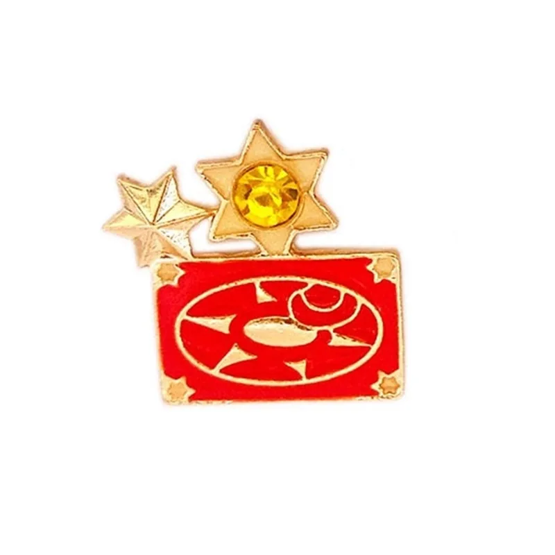 6 шт./лот, аниме, карточка, Captor Sakura, косплей, меч керо, Kinomoto, звездная палочка, ключ, эмаль, на лацкане, значок, брошь, коллекция, подарок для девочки