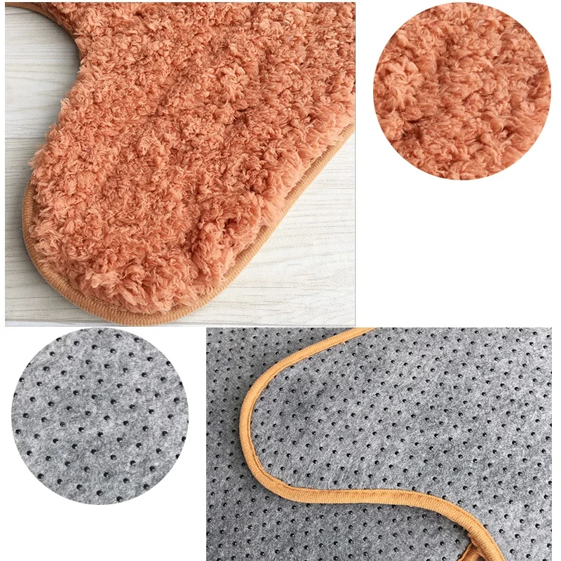 soft lamb plush bathroom mat 2 pcsset toilet mat 4 solid colors bathroom rug household toilet feet pad super soft bath mat free global shipping