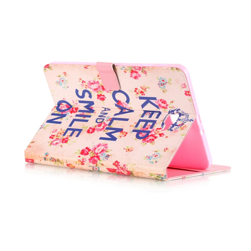 Soft Silicon Case for Samsung Galaxy Tab A 10.1 2016 T580 T585 Stand Cover PU Leather Fundas Painted | Компьютеры и офис