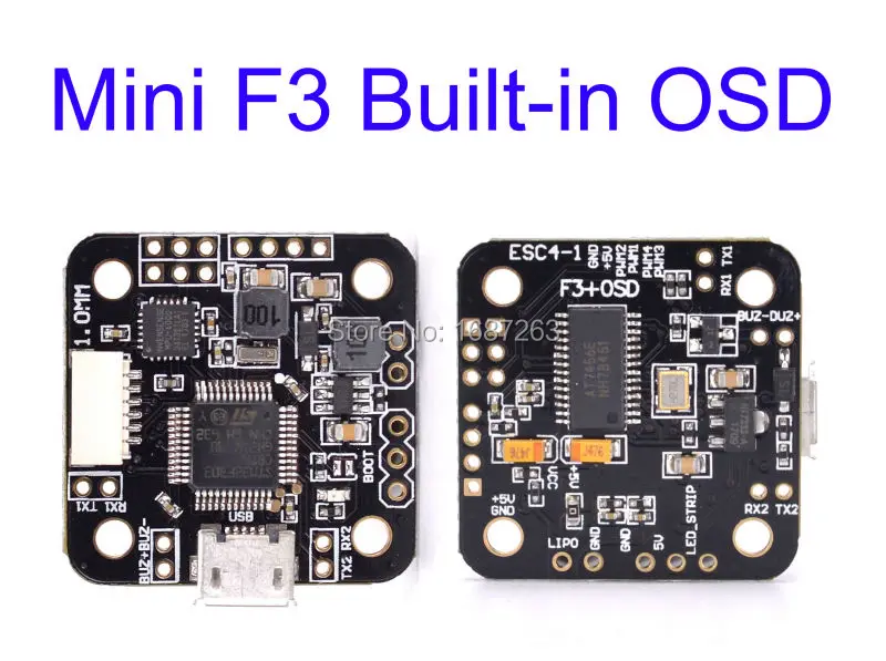 Новая плата мини контроллера полета F3 со встроенным OSD 5 В/1 а BEC для квадрокоптера