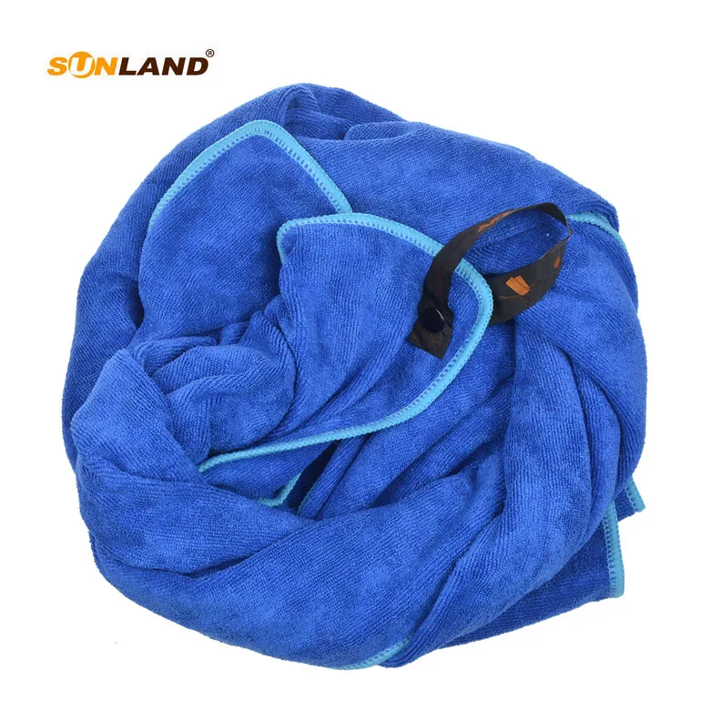 Sunland 60 см x 120 см полотенце из микрофибры для сушки волос для путешествий, отдыха на природе, занятий в тренажерном зале, спортивное полотенце, банное полотенце с сумкой