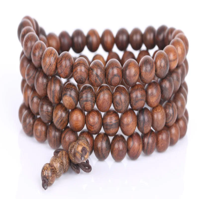 108 тибетские буддистские ранние браслеты ручной работы Шарм Будды молитвенный