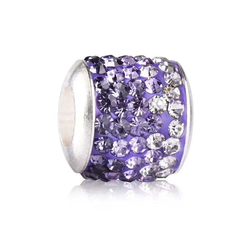 11 мм Постепенное посеребрение пряжка горный хрусталь шар шарик шарм прокладка