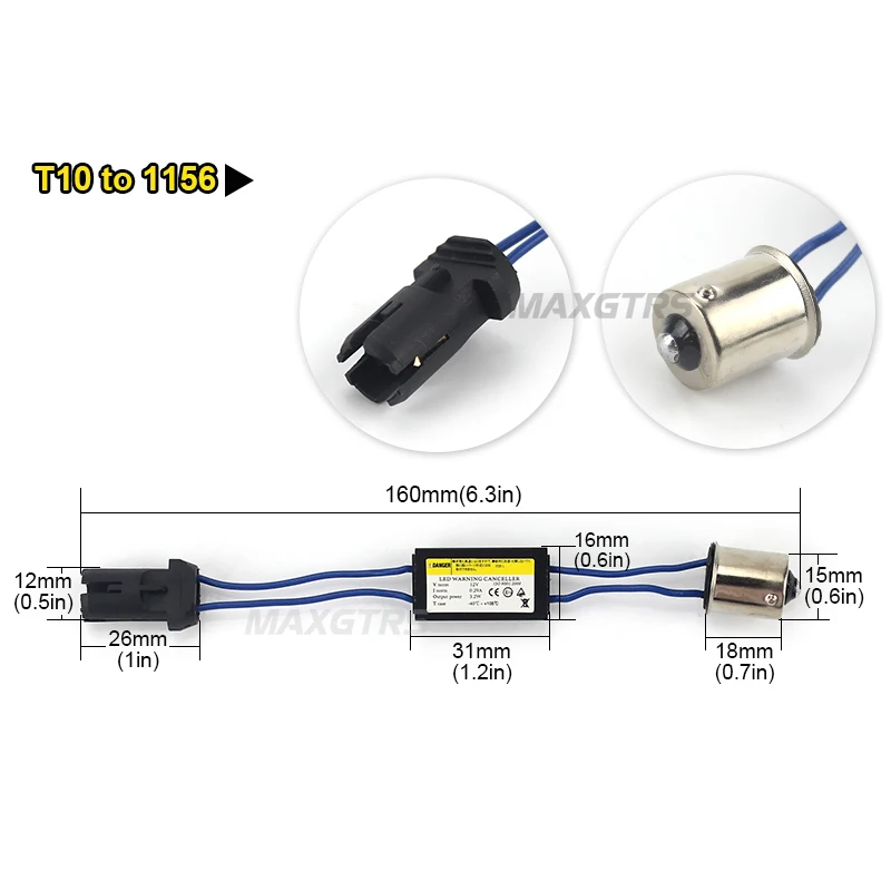 Предупреждение ющий декодер компенсатора T10 1156 1157 BA9S 194 168 W5W 2x12 В разъем без ошибок