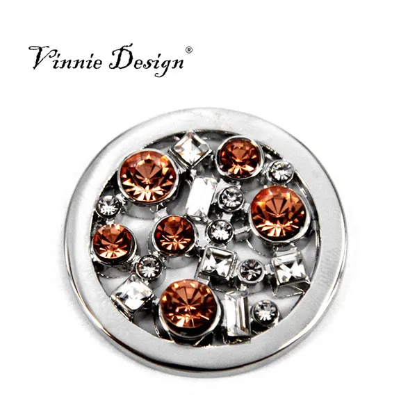 Vinnie дизайн ювелирных изделий Топ Дизайнер 33 мм Монета с кристаллом мой сменный