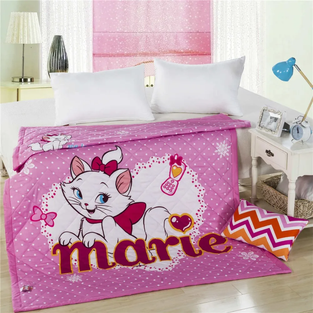 Disney Marie Cat одеяло летнее Комплект постельного белья для маленьких девочек детская