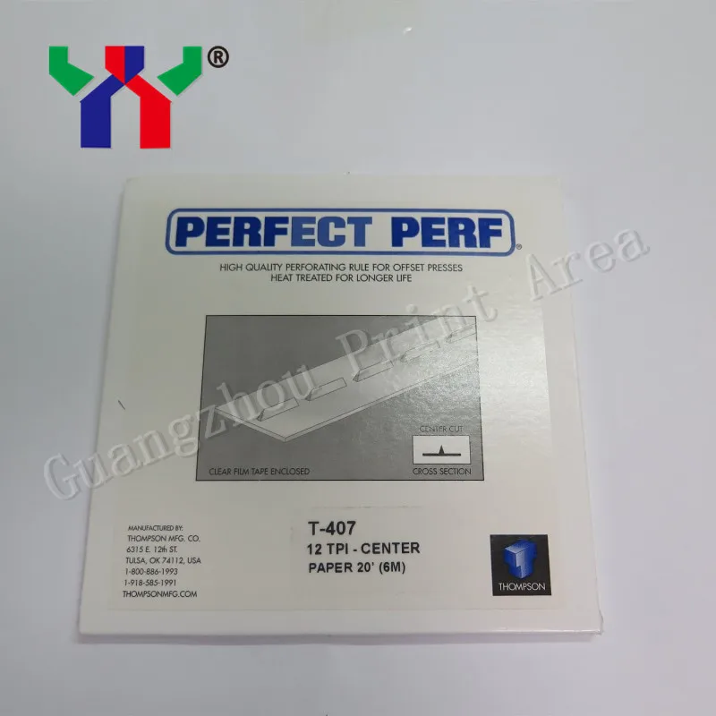 2 шт. Perfect Perf T-407 правила перфорации для офсетных прессов бумага 12 TPI-Center 20 футов L: 6