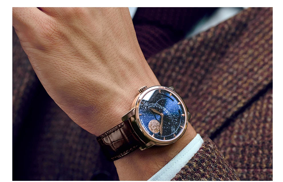 AGELOCER часы Moonphase винтажные швейцарские роскошные Брендовые мужские часы сапфир запас энергии 80 часов механические часы 6404A1