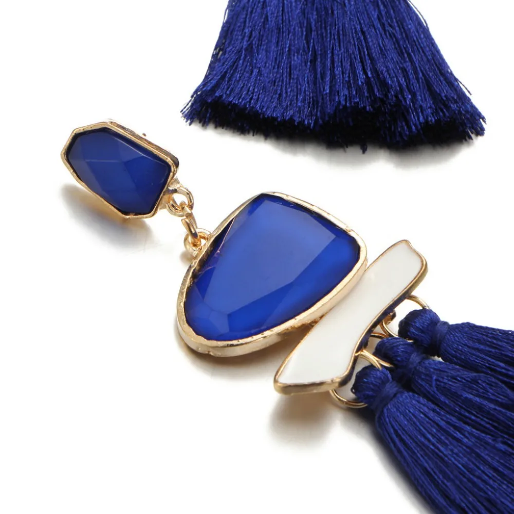 Bohemian Women Fashion Tassel Long Earring Vintage Multicolor Ear Accessories Hot Sales Wedding Party Folk Style Dangle Earrings | Украшения