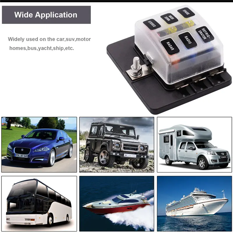 6 полосный держатель блока предохранителей WUPP светодиодный светодиодной