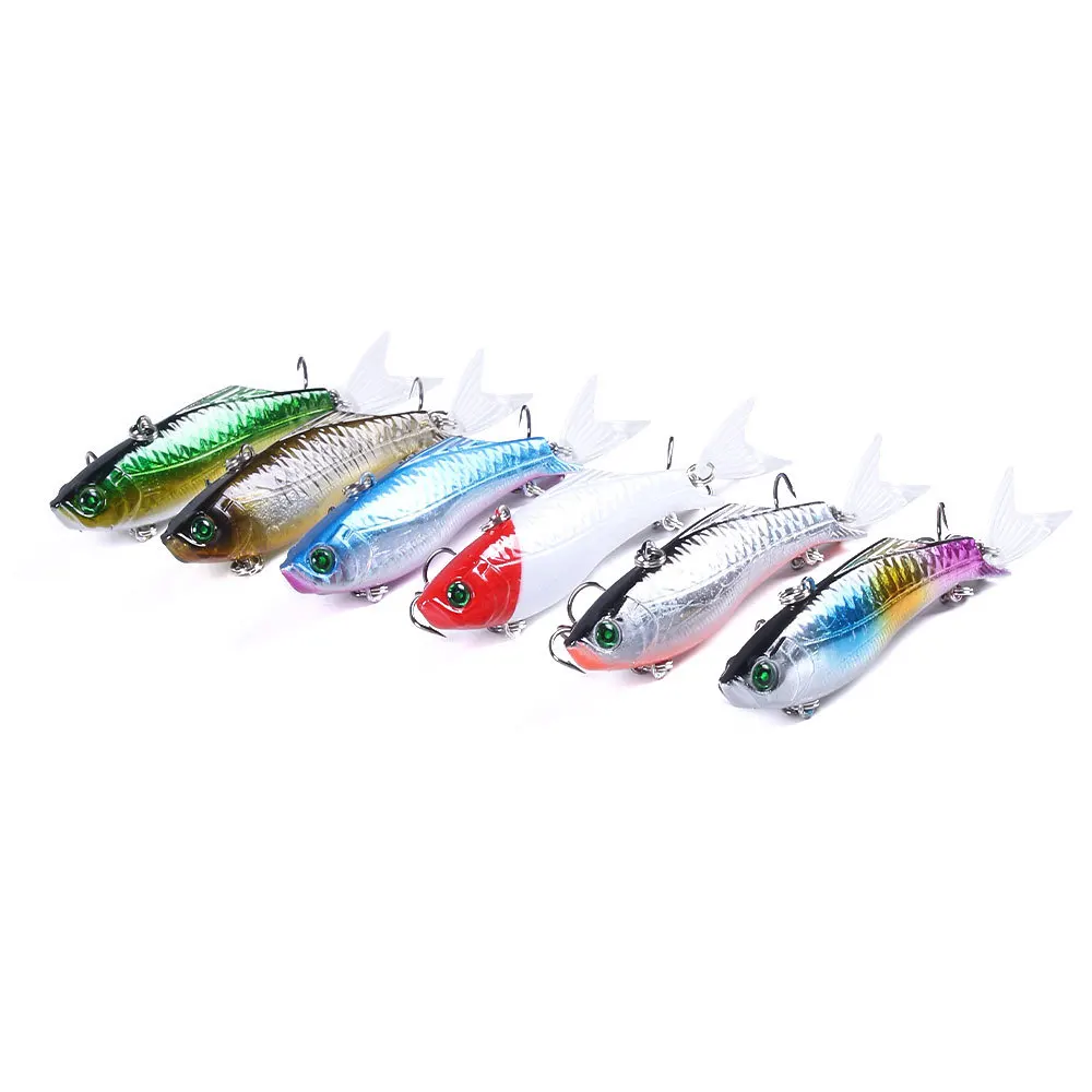 

6PCS VIB Fishing Bait 8CM 22.7G Sinking VIB Fishing Artificial Fishing Bait For Pike Wobblers Isca Sea Fishing