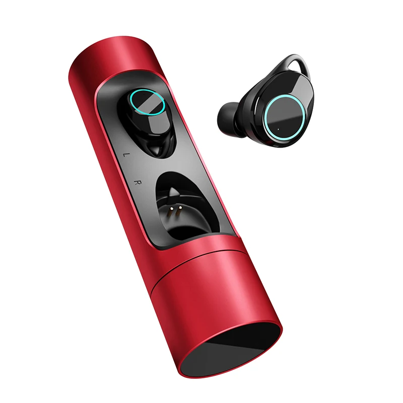 Red Arlado X8 Беспроводные Bluetooth 5,0 стерео наушники сенсорное управление мини невидимые наушники водонепроницаемые наушники для спортивных игр - Цвет: Red