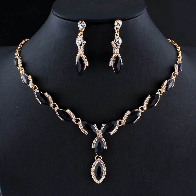 Женский комплект украшений Jiayijiaduo набор из ожерелья и сережек 4 цвета|jewelry sets for