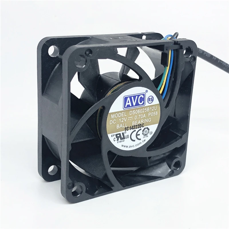 10 шт. шариковый подшипник AVC DS06025B12U 12 В 0.7A 6025 60 мм 60x60x25 вентилятор процессора чехол