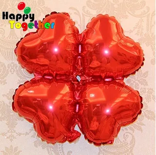 HAPPY TOGETHER Factory 2015 Hot Sale 100 Pieces DIY Party Decors Clover Shaped Mylar Arch Balloon |